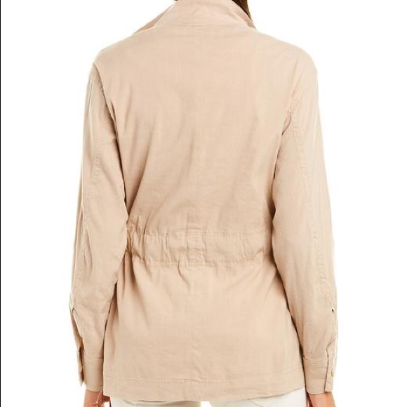 Vince Drapey Linen-blend Jacket in 205 Oat - Picture 2 of 5